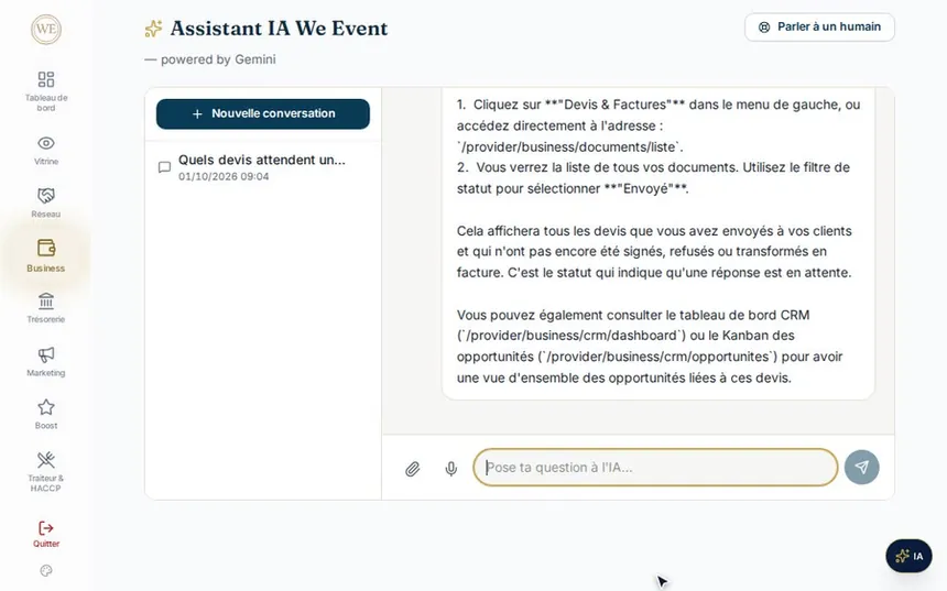 L'assistant IA prépare un e-mail que vous relisez